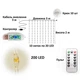 Гирлянда-штора светодиодная 200 LED 3х2 м + Пульт +USB Теплый белый (3X2USBPLGRLNDC20) FG22 - изображение 3