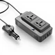 Автомобильный инвертор XO CZ011 200W (x2 USB Type-A, Type-С , DC, 5V/12V, CN/EU, LED-дисплей, прикуриватель, розетка в машину) - Черный - изображение 3