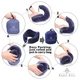 Дорожня подушка ортопедична для подорожей Royal Rest Memory Foam 27*29*15см Синя (RR-02) - зображення 7
