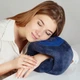 Дорожня подушка ортопедична для подорожей Royal Rest Memory Foam 28*28*13см Синя (RR-01) - зображення 8