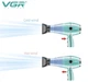 Фен VGR V-452 Voyager professional AC Motor 2000-2400 Watts Бирюзовый - изображение 3
