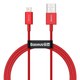 Зарядний кабель Baseus Superior Series Lightning 2.4A 1m Red (CALYS-A09) - изображение 1