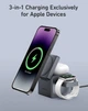 Зарядний пристрій Anker 3-in-1 Cube with MagSafe для iPhone 17/17 Pro/17 Pro Max, iPhone 16/15/14/13/12 Series - Black (Y1811JA1) - зображення 3