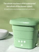 Портативная стиральная машина складное ведро Mini Washing Machine 8 литров, центрифуга, таймер, стерилизация Зеленый - изображение 10