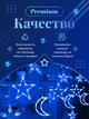 Світлодіодна гірлянда штора Grant Зірка і Місяць, на вікно, з пультом, різні режими, синя, 3м - зображення 4
