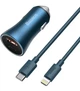 Автомобильное зарядное устройство Baseus Golden Contactor Pro Dual Quick Charger USB+Type-C+Cable Type-C to Lightning 40W TZCCJD-03 Blue - изображение 1
