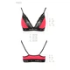 Эластичный топ с кружевом Passion PS001 TOP S, red-black - изображение 5