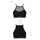 Спортивний топ з прозорою вставкою Passion PS006 TOP XL black - зображення 6