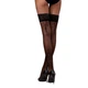 Чулки Passion ST120 1/2 black, ажурная силиконовая резинка с изысканным декором и люрексовой нитью - изображение 2