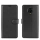 Чохол книжка з кишенями для карт на Xiaomi Redmi Note 9s / Note 9 Pro Чорний (085316_1) - зображення 5