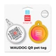 Адресник для собак и котов металлический WAUDOG Smart ID c QR паспортом "Градиент оранжевый", круг, Д 30 мм (230-4035Collar) - изображение 5