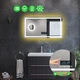Прямоугольное зеркало с LED подсветкой 80 на 70 см, с Smart-блоком, линзой с подсветкой и подогревом, модель Karnet La Mir (Karnetg287) - изображение 2