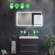 LED-зеркало 100x70см, с подогревом и двумя механическими включателями, модель Anvi (Anvig134) - изображение 2