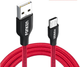 Кабель зарядний Micro USB Fonken кабель у нейлоновому обплетенні 1 м Red (YM0435) - зображення 1