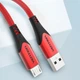 Кабель зарядний Vention USB 2.0 — microUSB 1 м металевий корпус Red (YM0263) - зображення 1