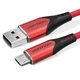 Кабель зарядний Vention USB 2.0 — microUSB 1 м металевий корпус Red (YM0263) - зображення 2