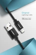 Кабель зарядный Ugreen MFi сертифицированный lightning с алюминиевым корпусом 0.25М Black (US199) - изображение 4