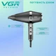 Профессиональный мощный салонный фен для сушки и укладки волос VGR мощность 2200Вт черный с 2 насадками - изображение 2