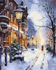 Картина по номерам Сияние фонарей зимой 40x50 BS53849 - изображение 1