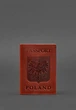 Кожаная обложка для паспорта BlankNote Crazy Horse с Польским гербом Коралл (BN-OP-PL-coral) - изображение 2