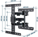 Nawias obrotowy Gembird 32"-65" (WM-65ST-01) - obraz 2