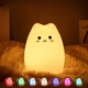 Детский ночник силиконовый Котик 7 режимов Sleep Lamp - изображение 1