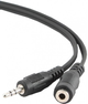 Kabel stereofoniczny audio Cablexpert CCA-423 3.5 mm F - 3.5 mm M 1.5 m Czarny - obraz 1