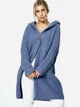Kardigan damski oversize Figl M884 One size Niebieski (5902194412056) - obraz 1