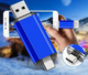 Флешка Jaster Plain 128Gb OTG USB Flash Drive - Type-C Blue - изображение 2