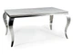 Стіл обідній PRINCE CERAMIC 180*90 білий CALACATTA/хром PRINCECBCH180 Signal - зображення 1