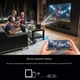 Портативный проектор HONGTOP Android 10/4K/HD/4GB +64GB/Wi-Fi/Bluetooth для дома совместим с ТВ-приставкой для ноутбука White - изображение 7