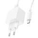 Сетевое зарядное устройство Hoco CS11A USB белое + кабель USB to Type-C - изображение 3