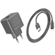 Сетевое зарядное устройство Hoco CS11A USB черное + кабель USB to Lightning - изображение 4