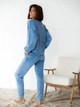 Пижама (свитшот + штаны) женская теплая велюровая BARWA garments 0332/333 S Голубая (2113323331213) - изображение 2