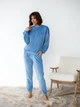 Пижама (свитшот + штаны) женская теплая велюровая BARWA garments 0332/333 S Голубая (2113323331213) - изображение 3