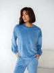 Пижама (свитшот + штаны) женская теплая велюровая BARWA garments 0332/333 S Голубая (2113323331213) - изображение 7