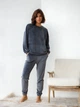 Пижама (свитшот + штаны) женская теплая велюровая BARWA garments 0332/333 S Графит (2113323331329) - изображение 1