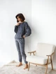 Пижама (свитшот + штаны) женская теплая велюровая BARWA garments 0332/333 S Графит (2113323331329) - изображение 6