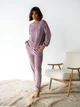 Пижама (свитшот + штаны) женская теплая велюровая BARWA garments 0332/333 XL Фрезовая (2113323334078) - изображение 7