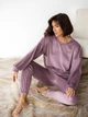 Пижама (свитшот + штаны) женская теплая велюровая BARWA garments 0332/333 XL Фрезовая (2113323334078) - изображение 8