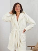 Халат женский теплый с капюшоном зимний BARWA garments 0227 M Молочный (2110002272126) - изображение 4