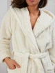 Халат женский теплый с капюшоном зимний BARWA garments 0227 M Молочный (2110002272126) - изображение 9