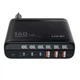 Зарядний мережевий LDNIO A6140C 140W QC/PD 3xUSB/3Type-C 1.5М LED display GAN адаптер швидка зарядка для телефону, ноутбука Чорний - зображення 3