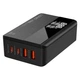 Зарядне мережеве LDNIO A4809C 100W QC/PD 2xUSB/2Type-C LED адаптер швидка зарядка для телефона, ноутбука Чорний - изображение 5