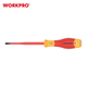 Отвертка диэлектрическая шлицевая WORKPRO SL5x3.0x100мм EN/IEC 60900 10000V PRO PLUS WP341002 - изображение 1