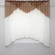 Кухонна тюль арка з ламбрекеном VR-Textil № 025к молочний з коричневим 270х170 см (52-0236) - зображення 1
