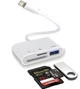 Картрідер для Apple iPhone iPad Lightning на USB та SD/TF Card Reader Перехідник для айфону на флешку та SD TF White - зображення 1