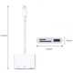 Картрідер для Apple iPhone iPad Lightning на USB та SD/TF Card Reader Перехідник для айфону на флешку та SD TF White - зображення 2
