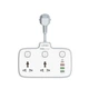 Сітковий фільтр LDNIO SC2413 перехідник 2x220V+2хUSB+1хType-C 2.4А/1хPD3.0-20W/1хQC3.0-18W розгалужувач трійник електричний з вимикачем та заземленням швидка зарядка Білий - зображення 1