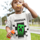 Футболка белая с оригинальным принтом онлан игры Minecraft "Крипер Creeper Minecraft Майнфрафт" Push IT ФП0120382 года - изображение 2
